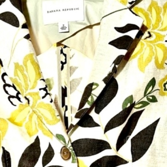 Vintage BR Linen Blazer NWOT Coat Jacket Summer Gold Stunning - Picture 7 of 7